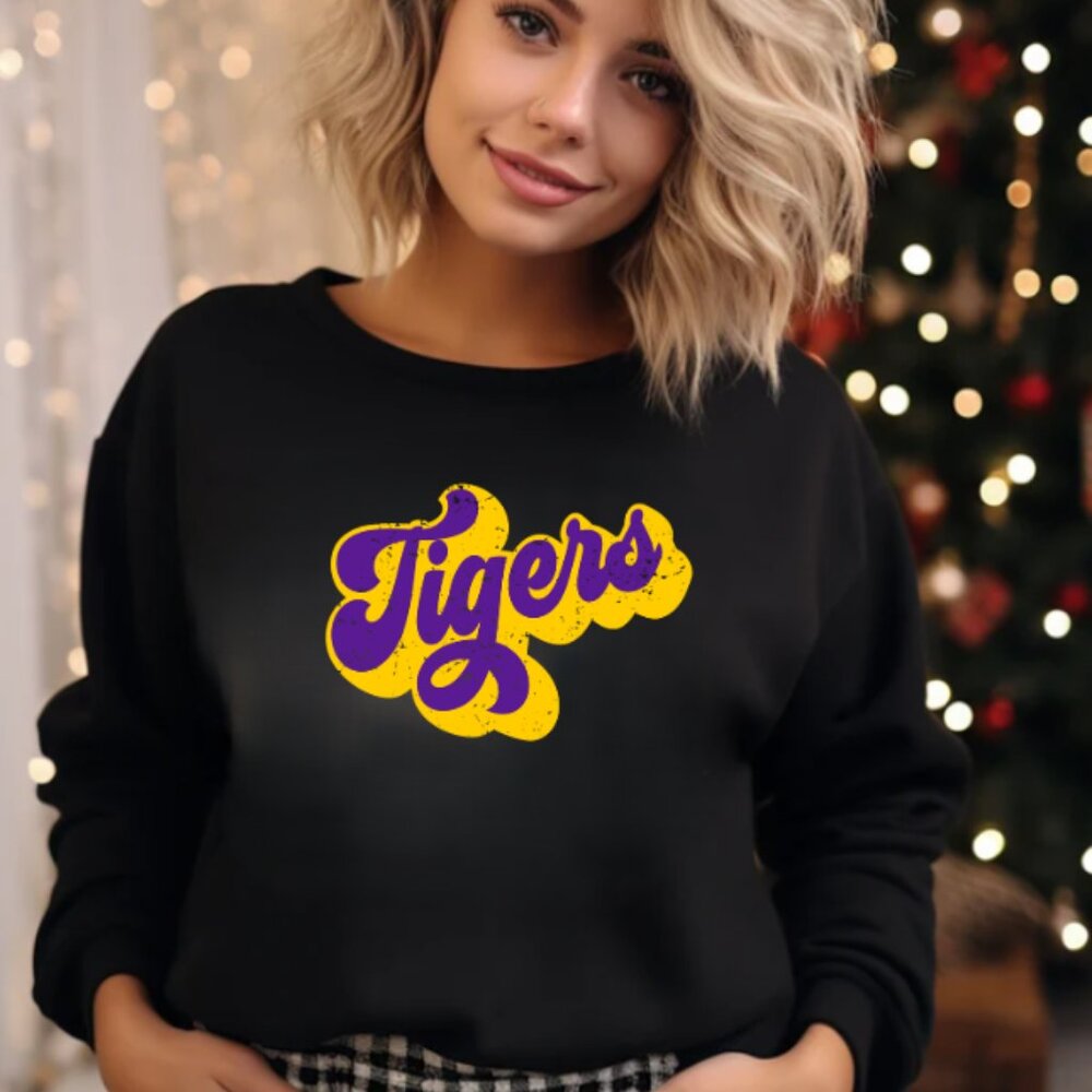 Tigers (Retro) Sweatshirt (Color: Black/New)